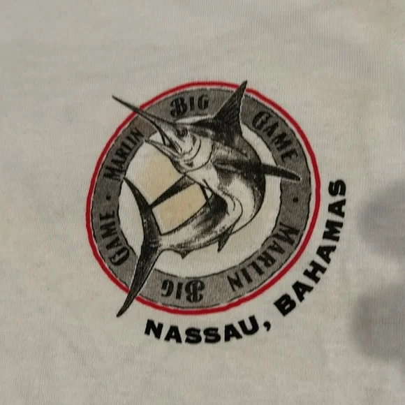 NWT Del Sol Color Changing Nassau, Bahamas White Tee The Mighty Marlin Men’s Med - Picture 6 of 12